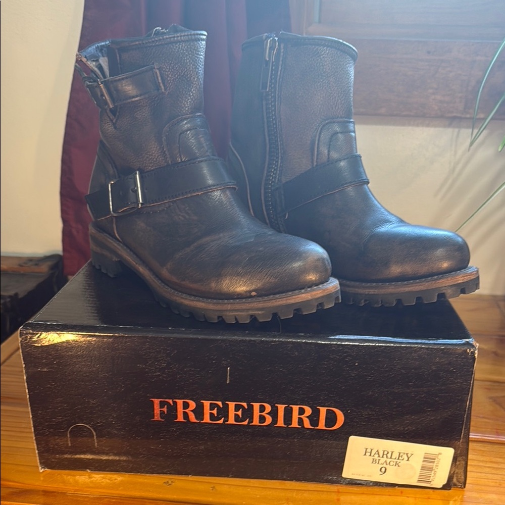 Freebird Harley Black Distressed Size 9